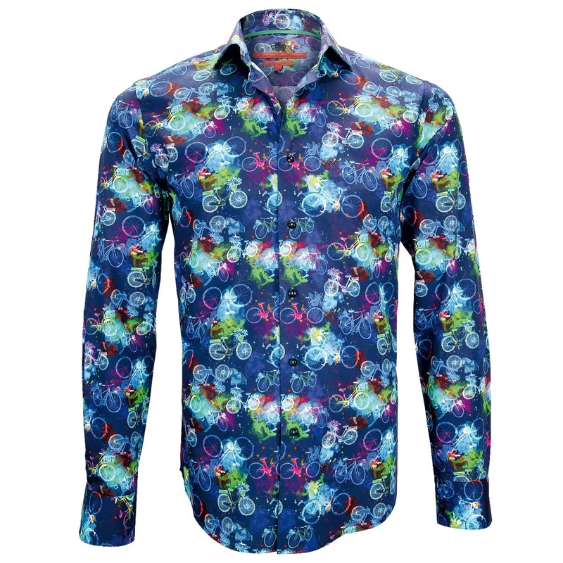Chemise homme imprimée coupe cintrée BICYCLE Andrew Mac Allister