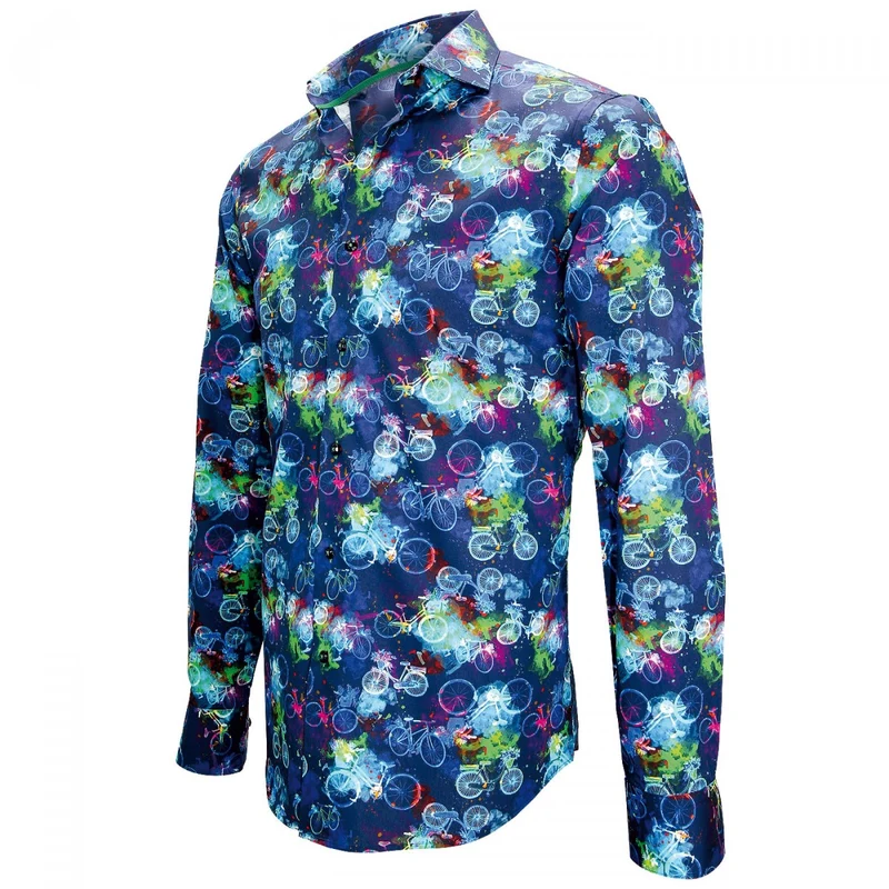 Chemise homme imprimée coupe cintrée BICYCLE Andrew Mac Allister