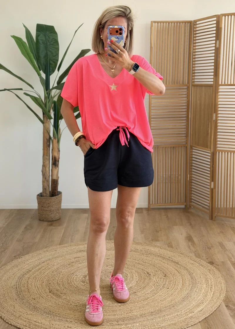 Short molletonné marine
