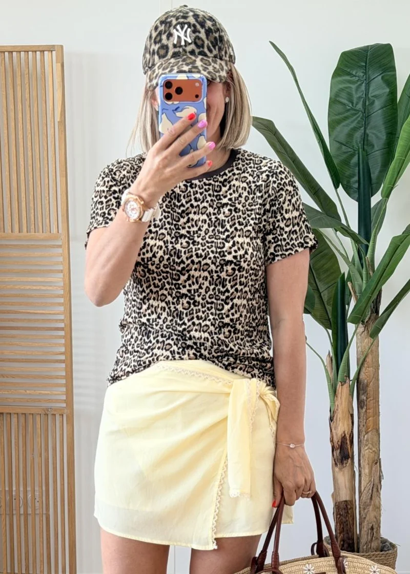 Jupe short Laly jaune