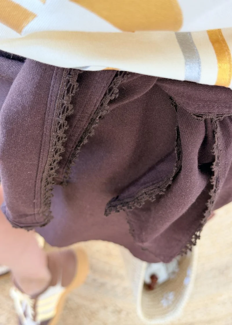 Jupe short Laly choco
