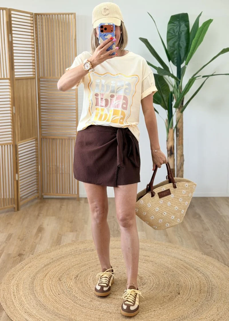 Tee shirt Ibiza jaune pale