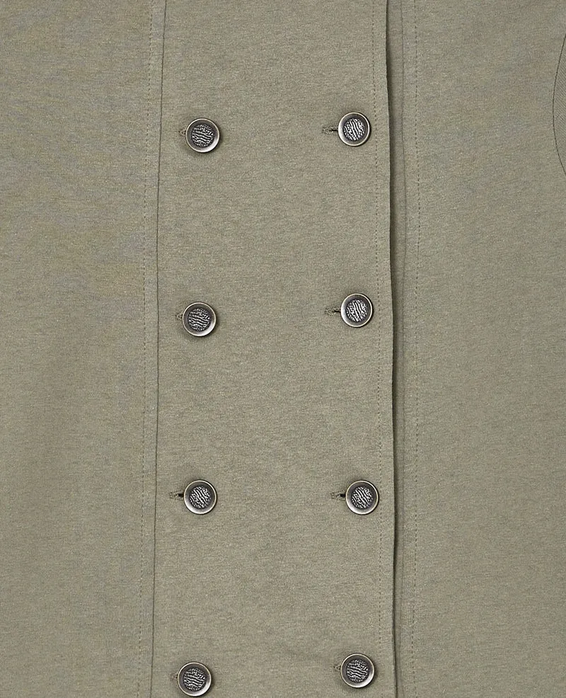 T-shirt double boutonnage esprit officier