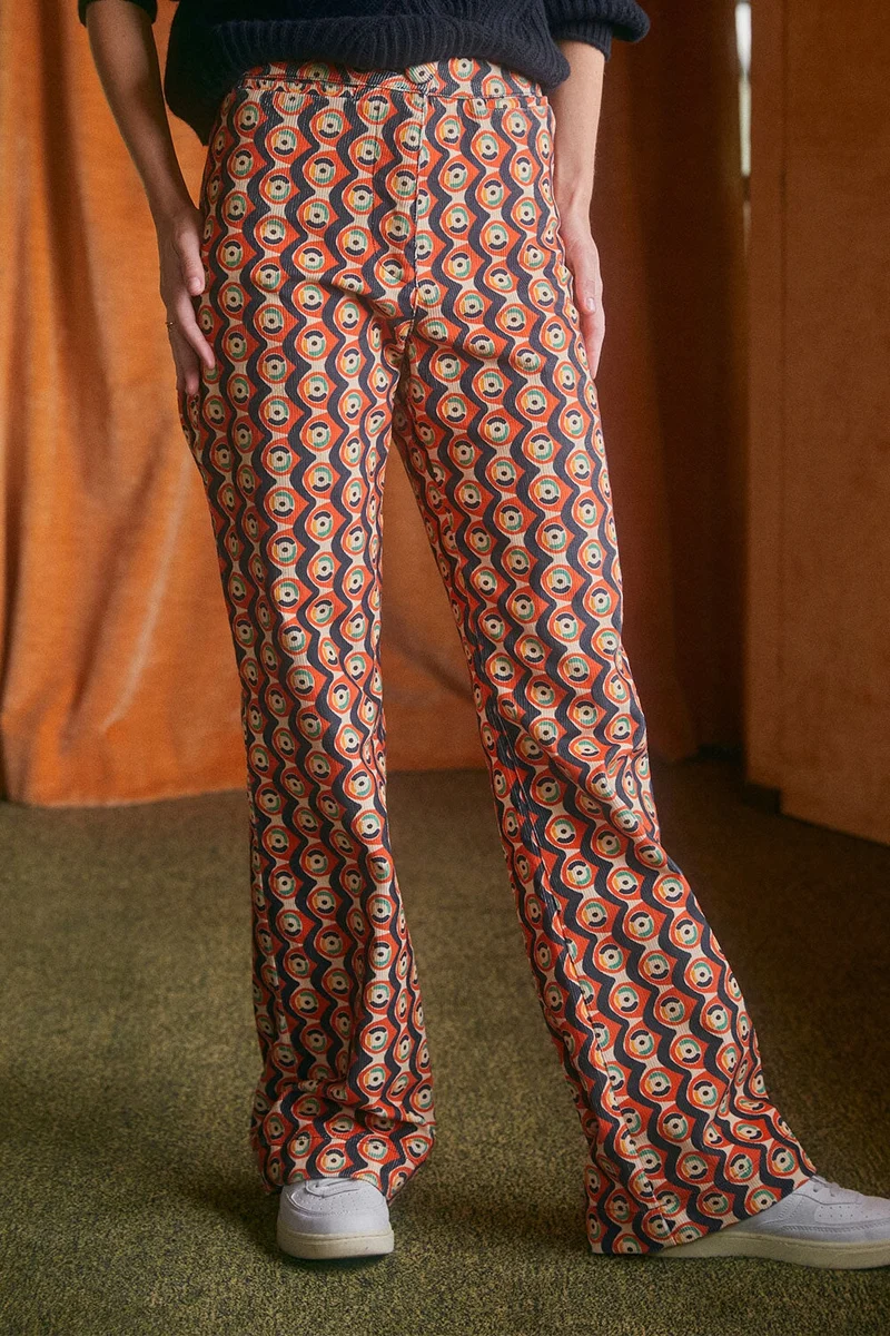 Pantalon Morphée en velours Prunelle