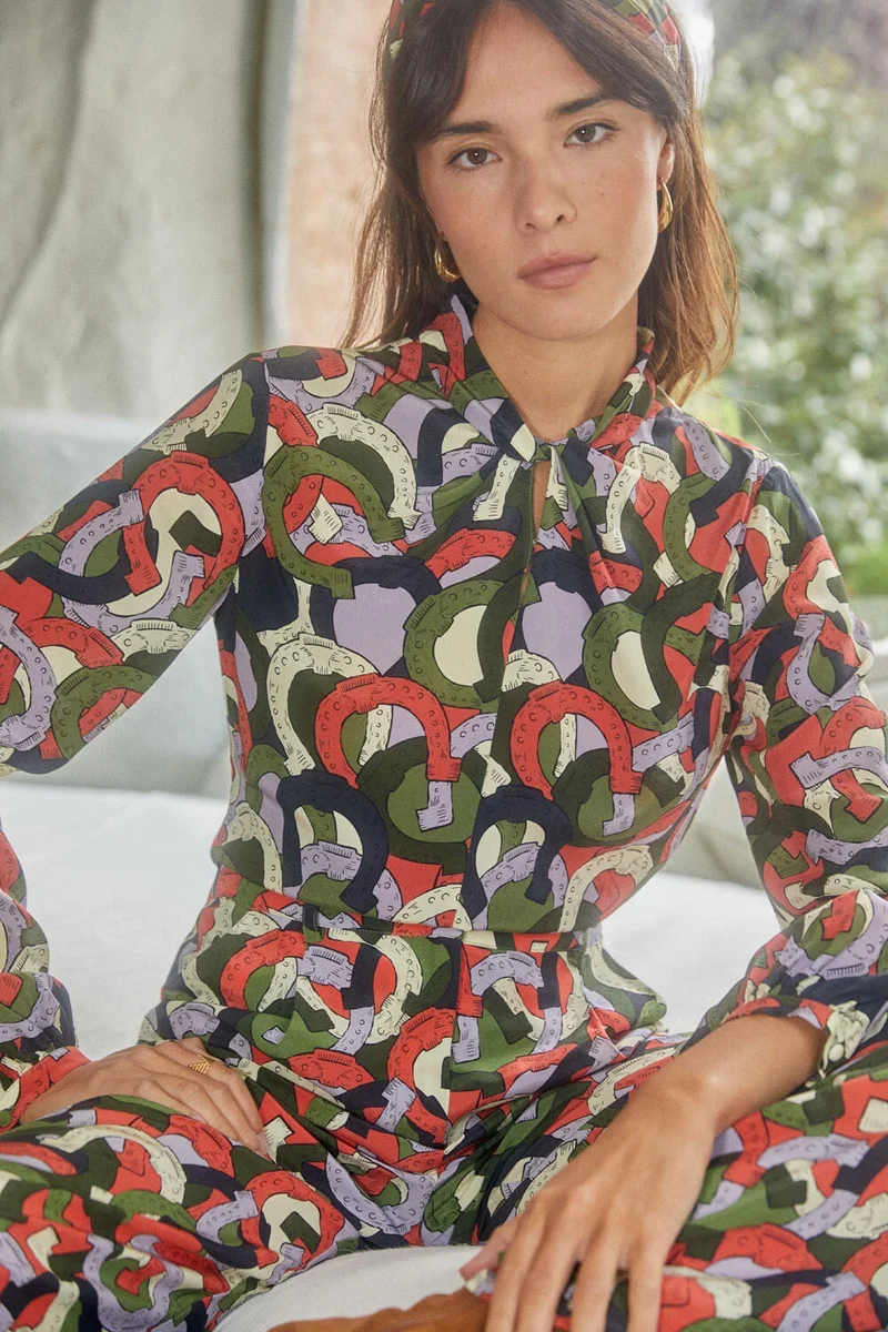 Blouse Olympe en soie Pégase