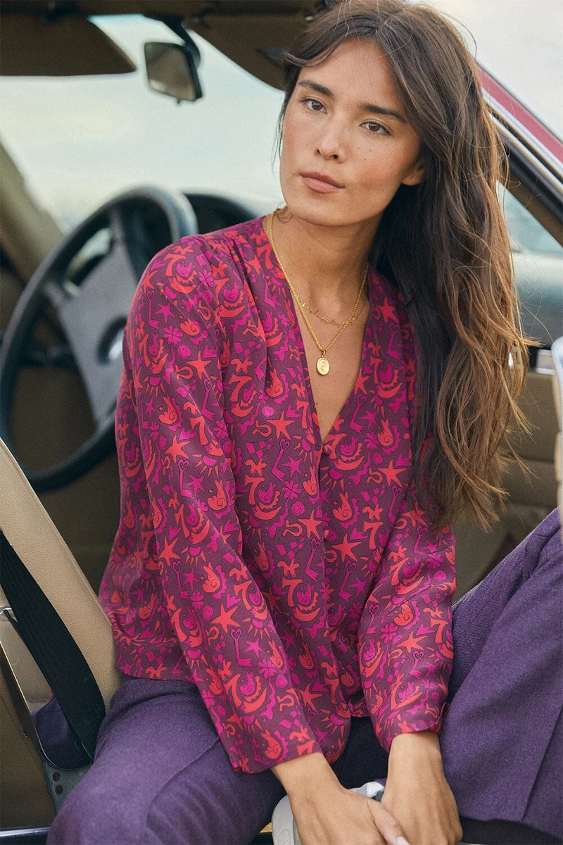 Blouse Envoutante en soie Grigri