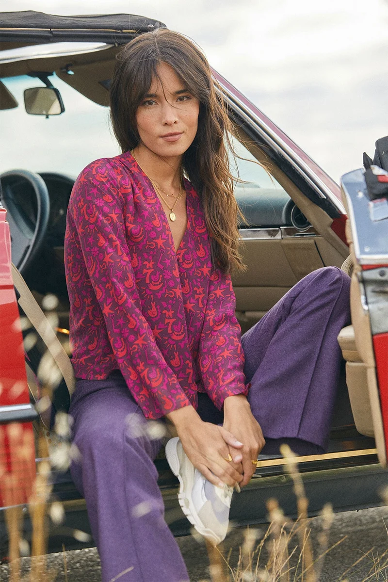 Blouse Envoutante en soie Grigri