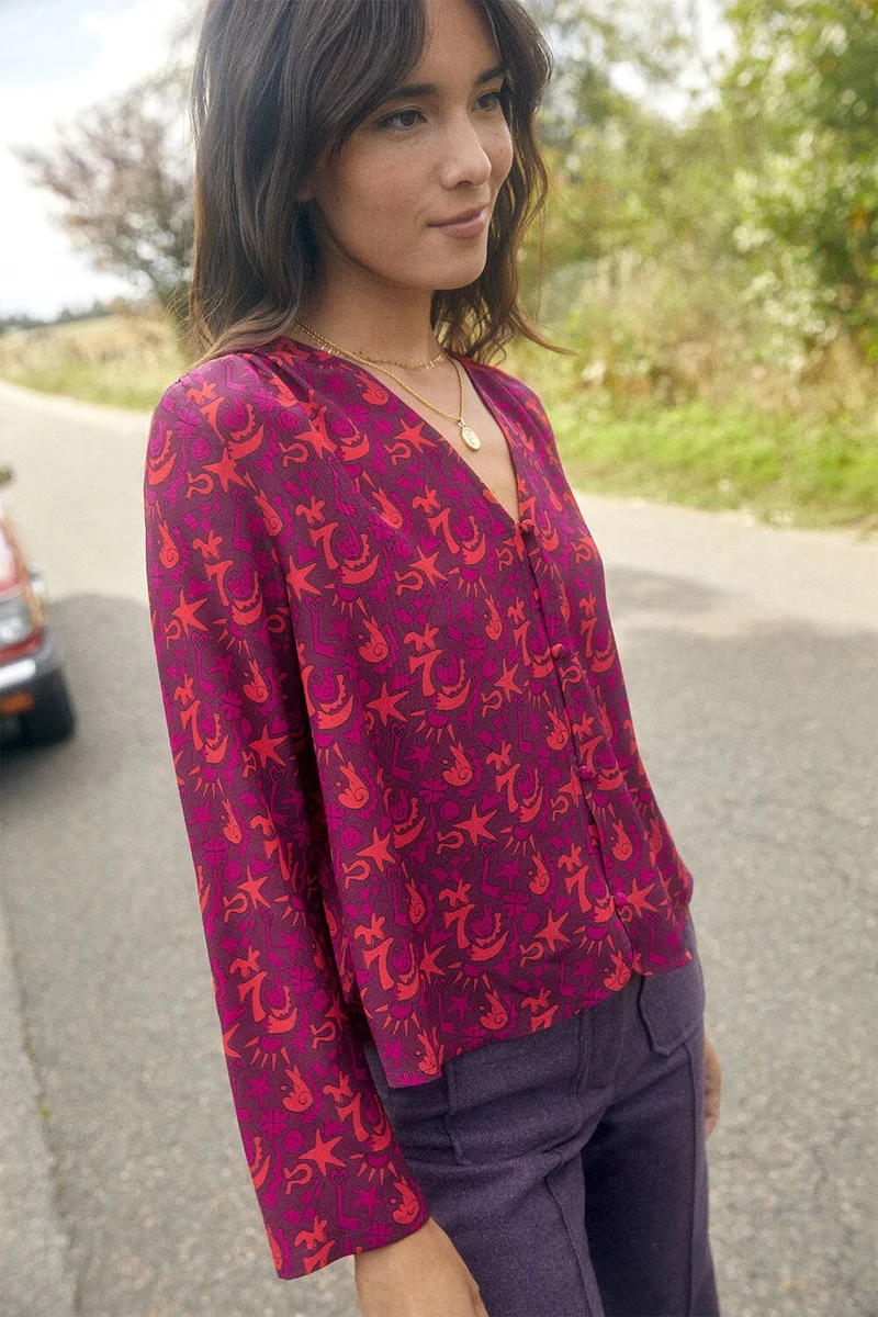 Blouse Envoutante en soie Grigri