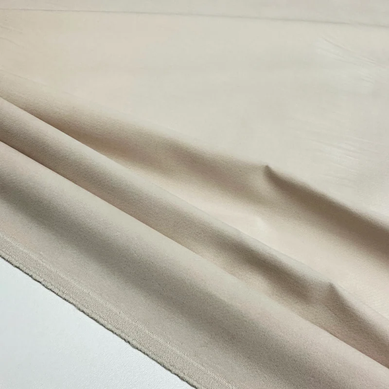 Tissu Velours Stretch Lisse, Coton - Avorio