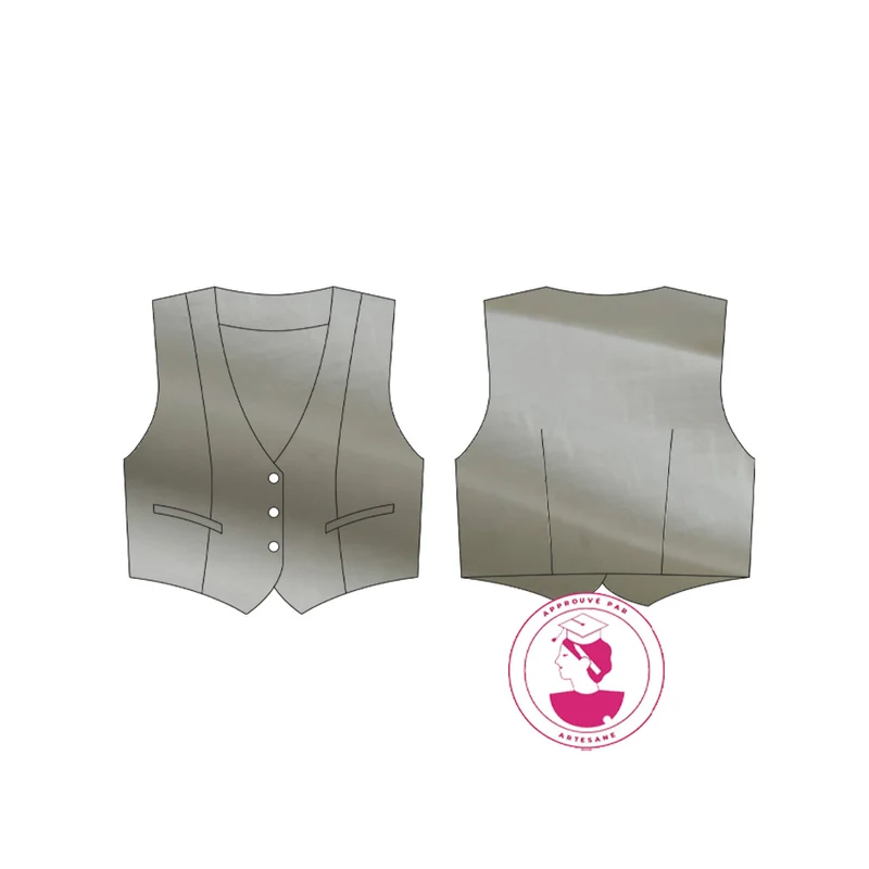 Kit Couture CAP Tailleur, Toile Ramie - Gilet Annie
