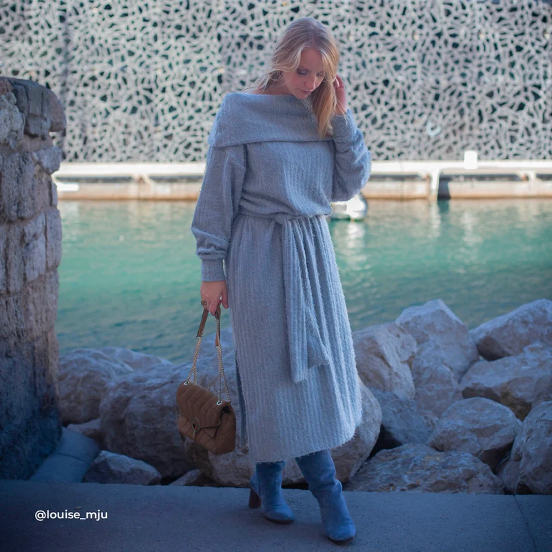 Tissu Maille Côtelé Douce - Gianni