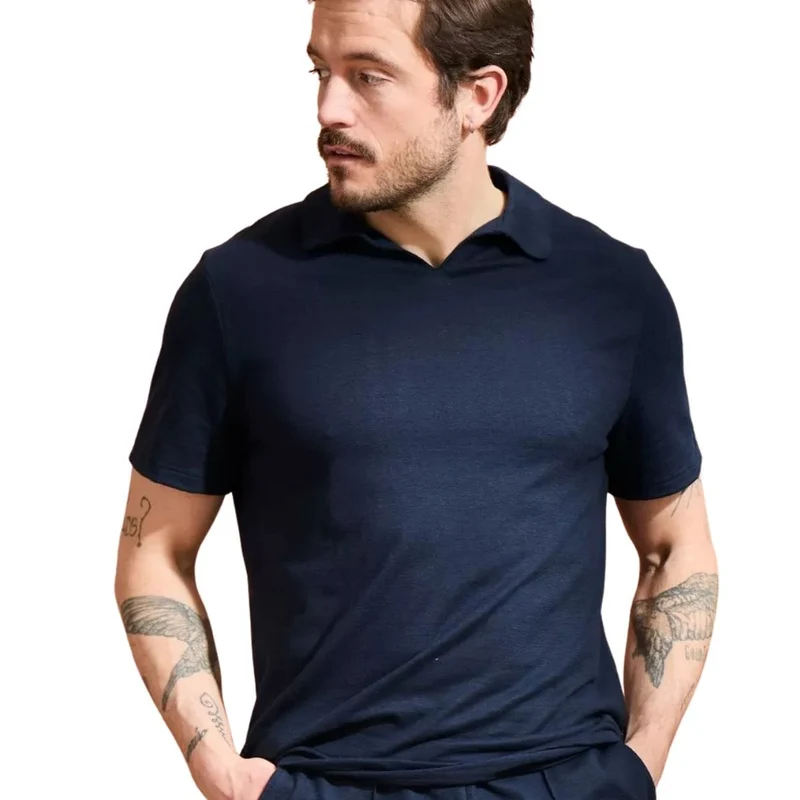 Polo Marine Lin Made in France