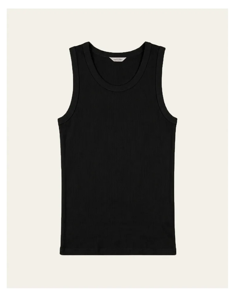 Débardeur homme Noir côte 2x2