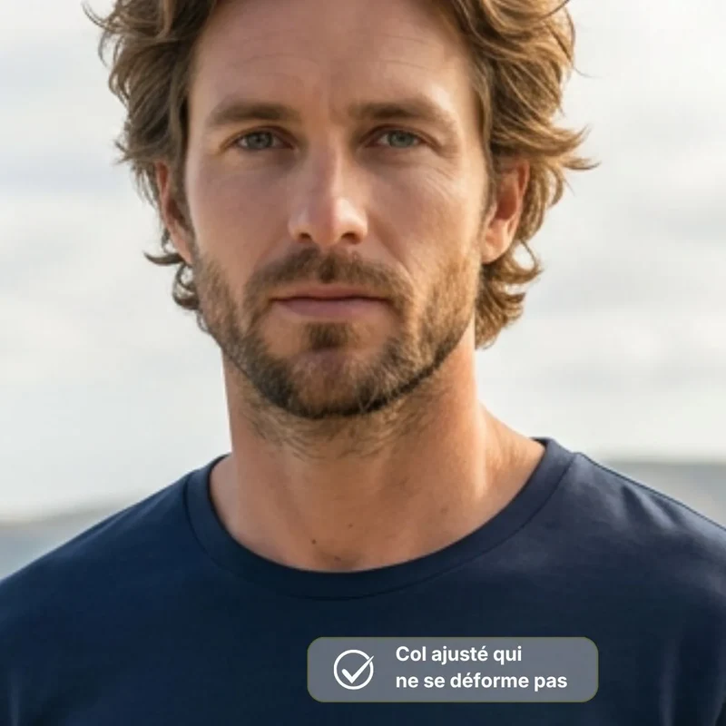 T-shirt homme bleu marine LE 240