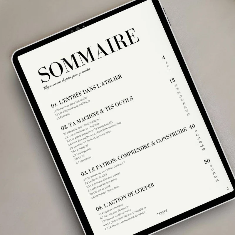 GUIDE DE COUTURE PDF | Tout sur la couture | Domani Patterns | VERSION FRANÇAISE