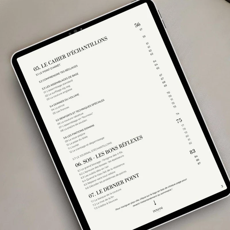 GUIDE DE COUTURE PDF | Tout sur la couture | Domani Patterns | VERSION FRANÇAISE