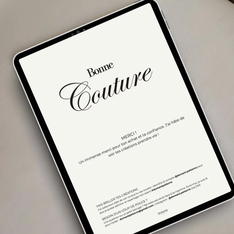 GUIDE DE COUTURE PDF | Tout sur la couture | Domani Patterns | VERSION FRANÇAISE