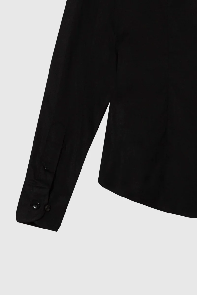 Linda Poplin Stretch Women Essentials Shirt Black