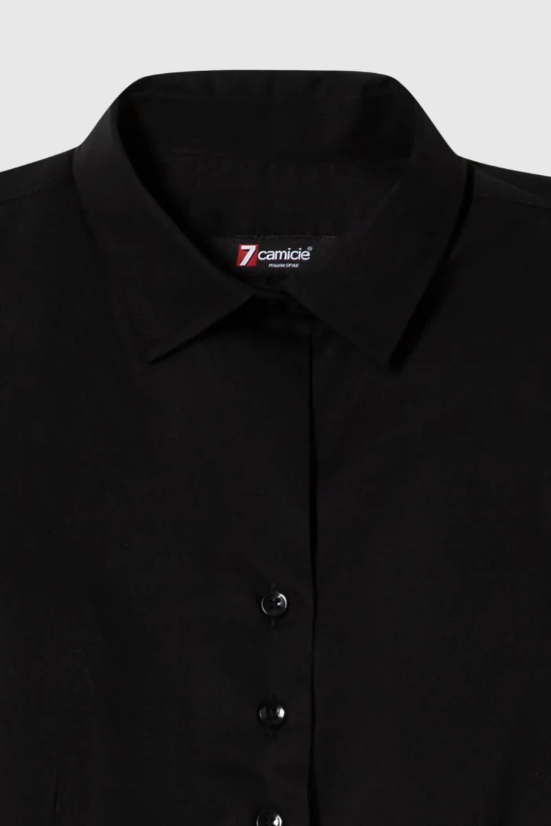 Linda Poplin Stretch Women Essentials Shirt Black