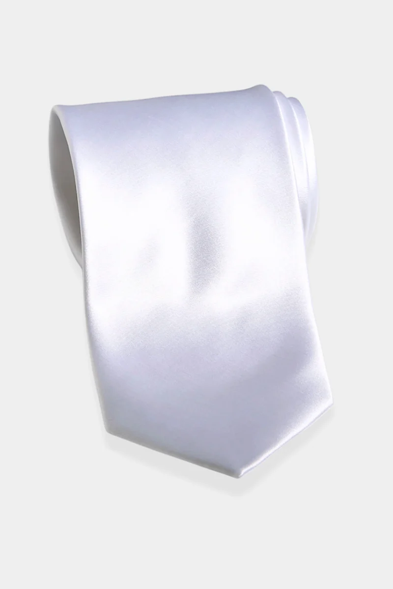 Silk Man Tie White
