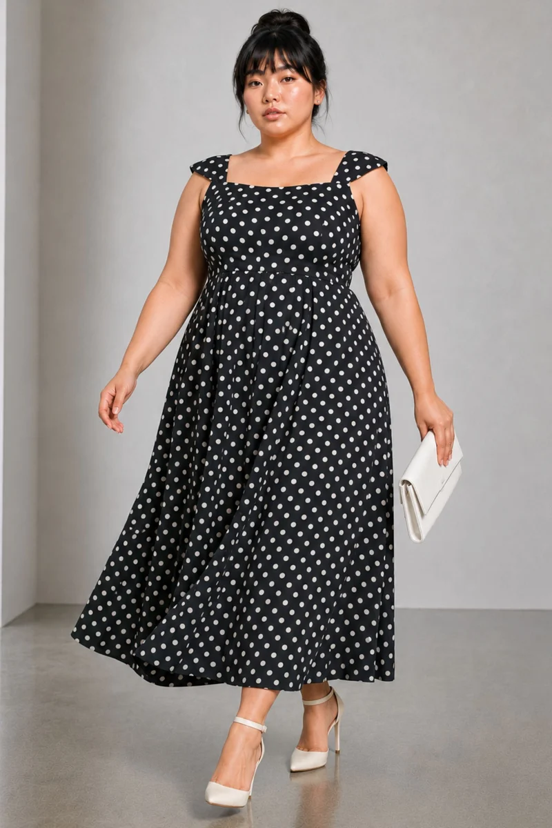 Celora|Viscose Sweetheart Neck Maxi Dress