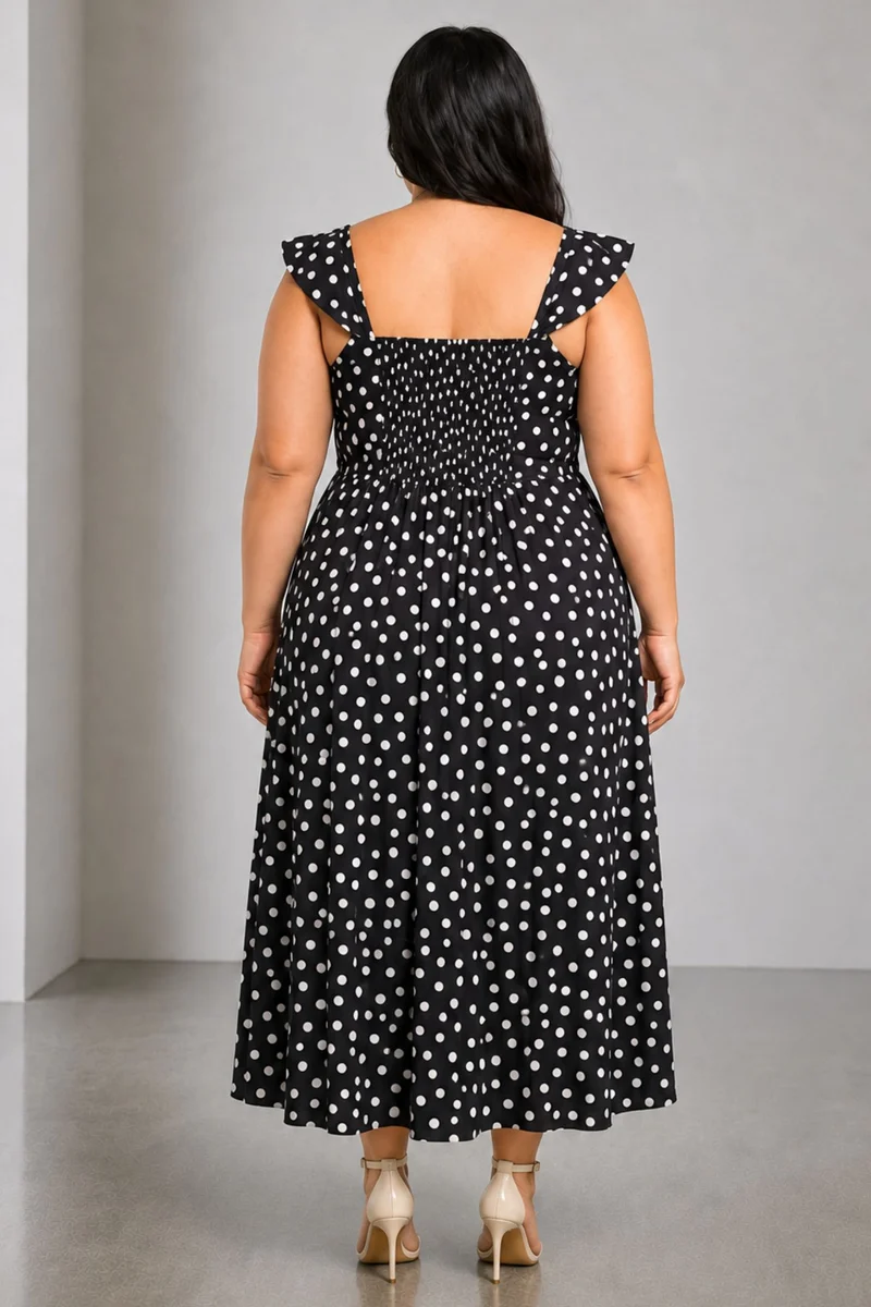 Celora|Viscose Sweetheart Neck Maxi Dress