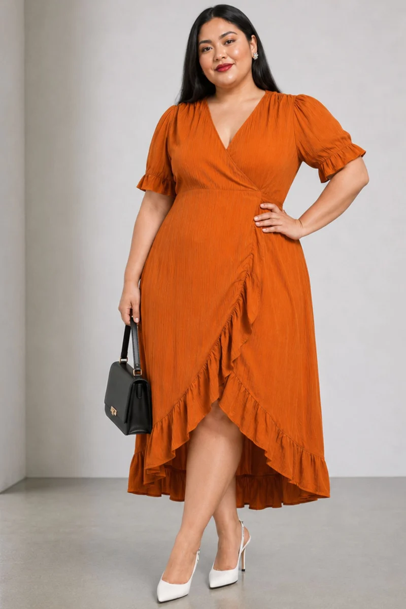 Musto|Viscose Highlow Wrap Dress