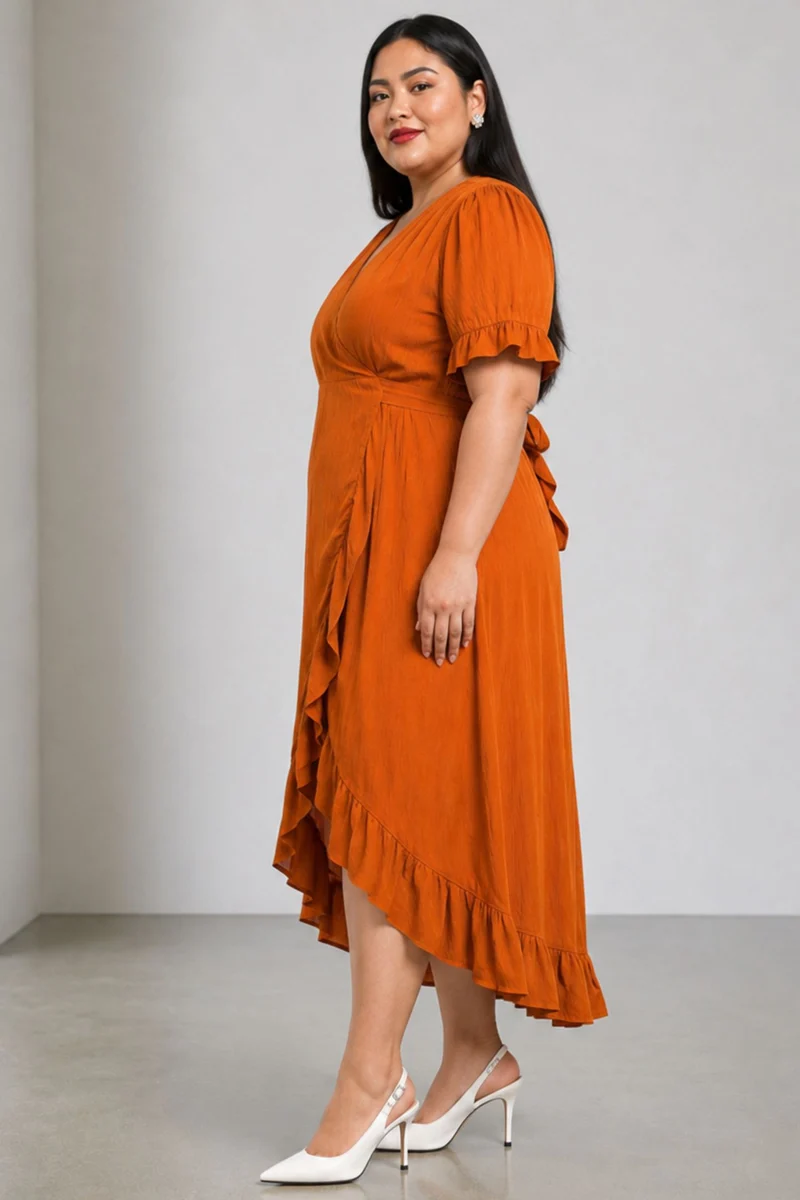 Musto|Viscose Highlow Wrap Dress