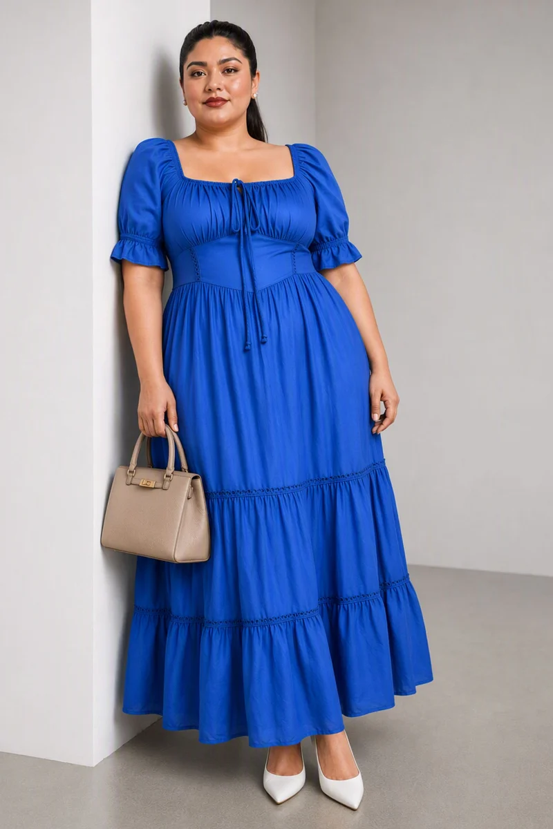 Lunor|Viscose Tiered Maxi Dress