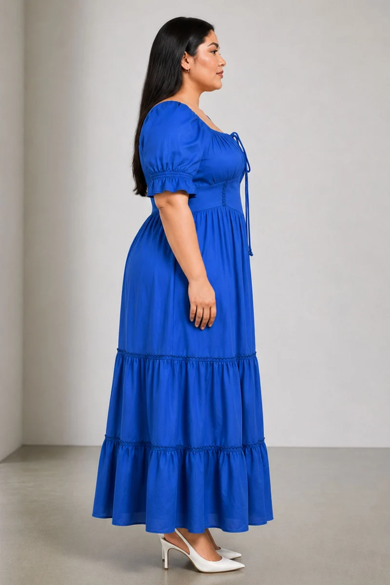 Lunor|Viscose Tiered Maxi Dress