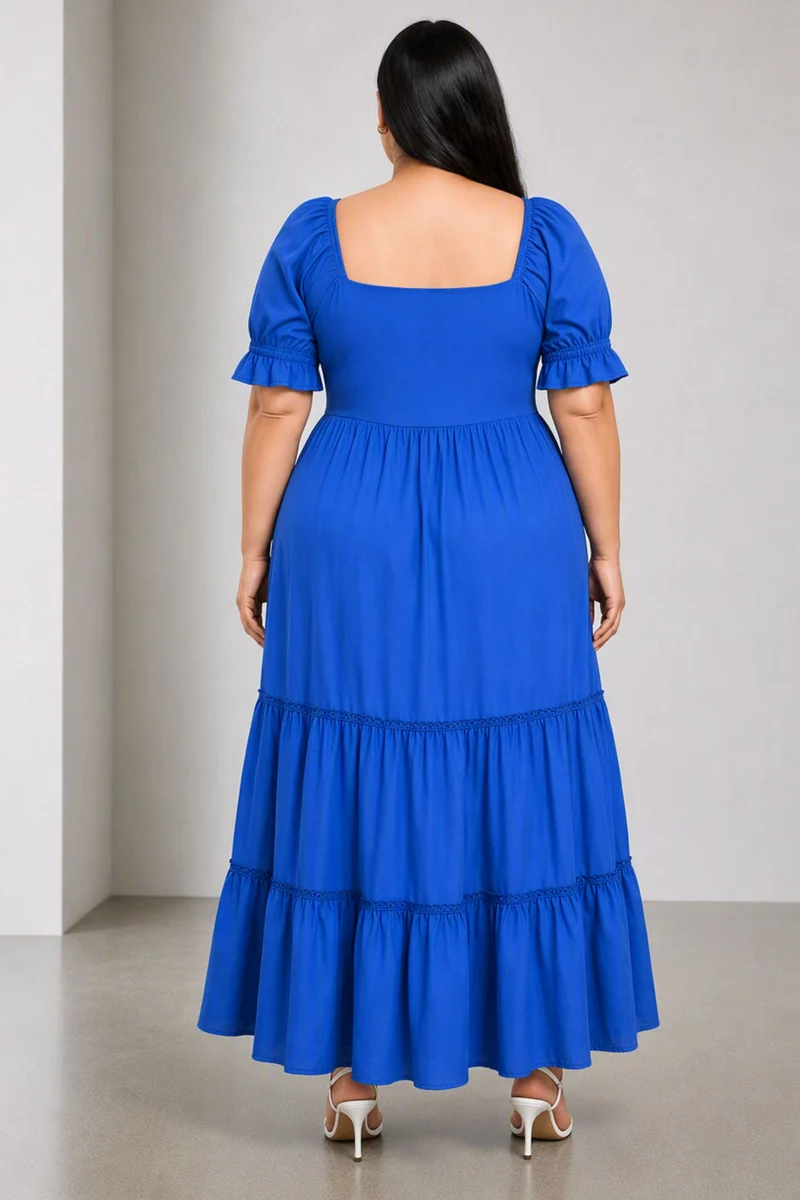 Lunor|Viscose Tiered Maxi Dress