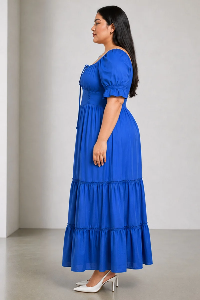 Lunor|Viscose Tiered Maxi Dress