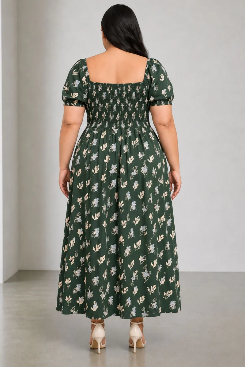 Camira|Viscose Maxi Dress With Front Tie Up
