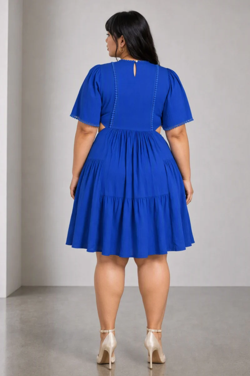 Mavra|Viscose Mini Dress With Side Cutouts