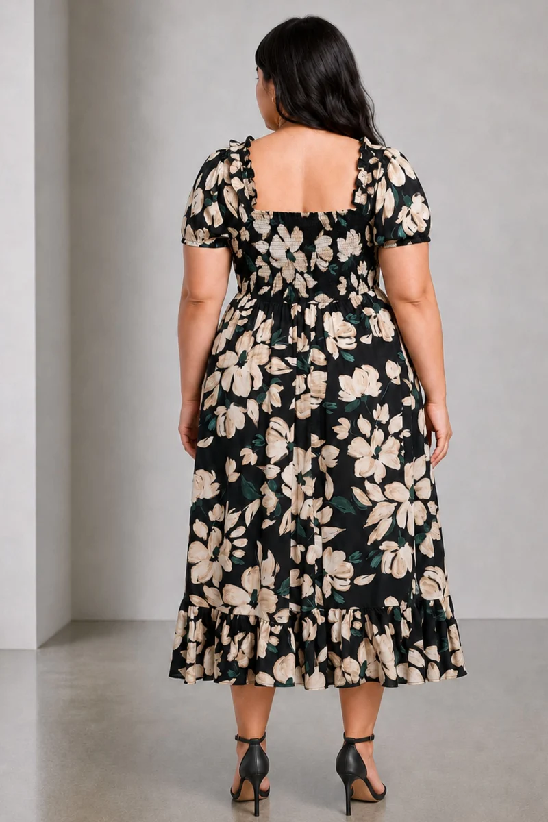 Orlina|Viscose Highlow Maxi Dress