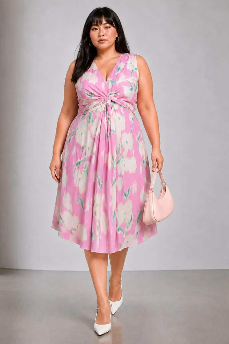 Cielo|Printed Twist Knot Dress
