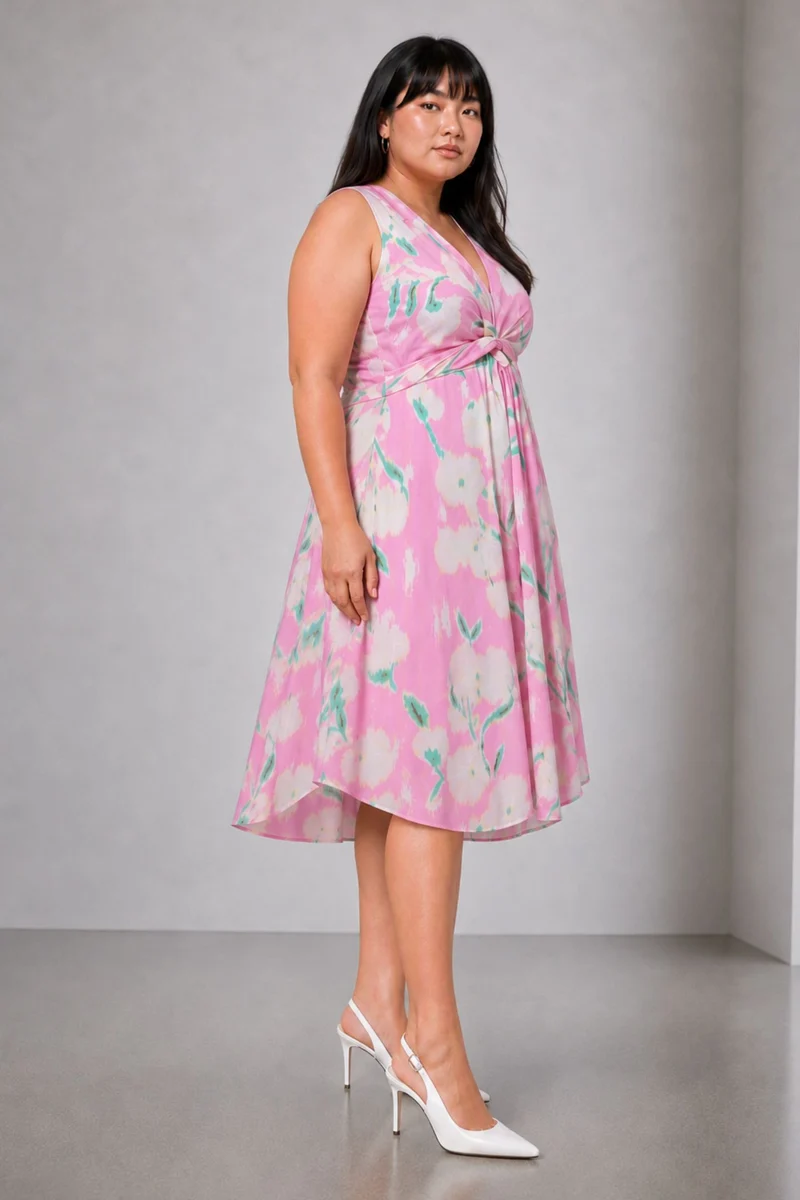 Cielo|Printed Twist Knot Dress