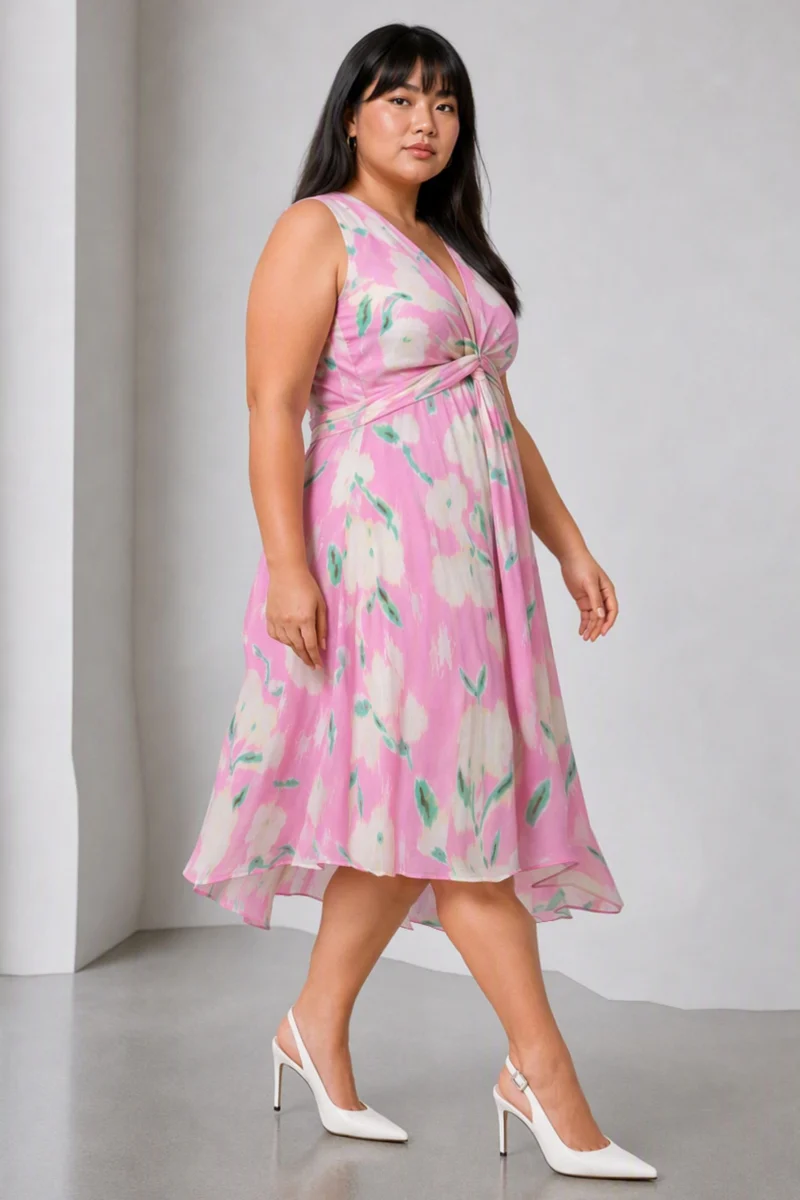 Cielo|Printed Twist Knot Dress
