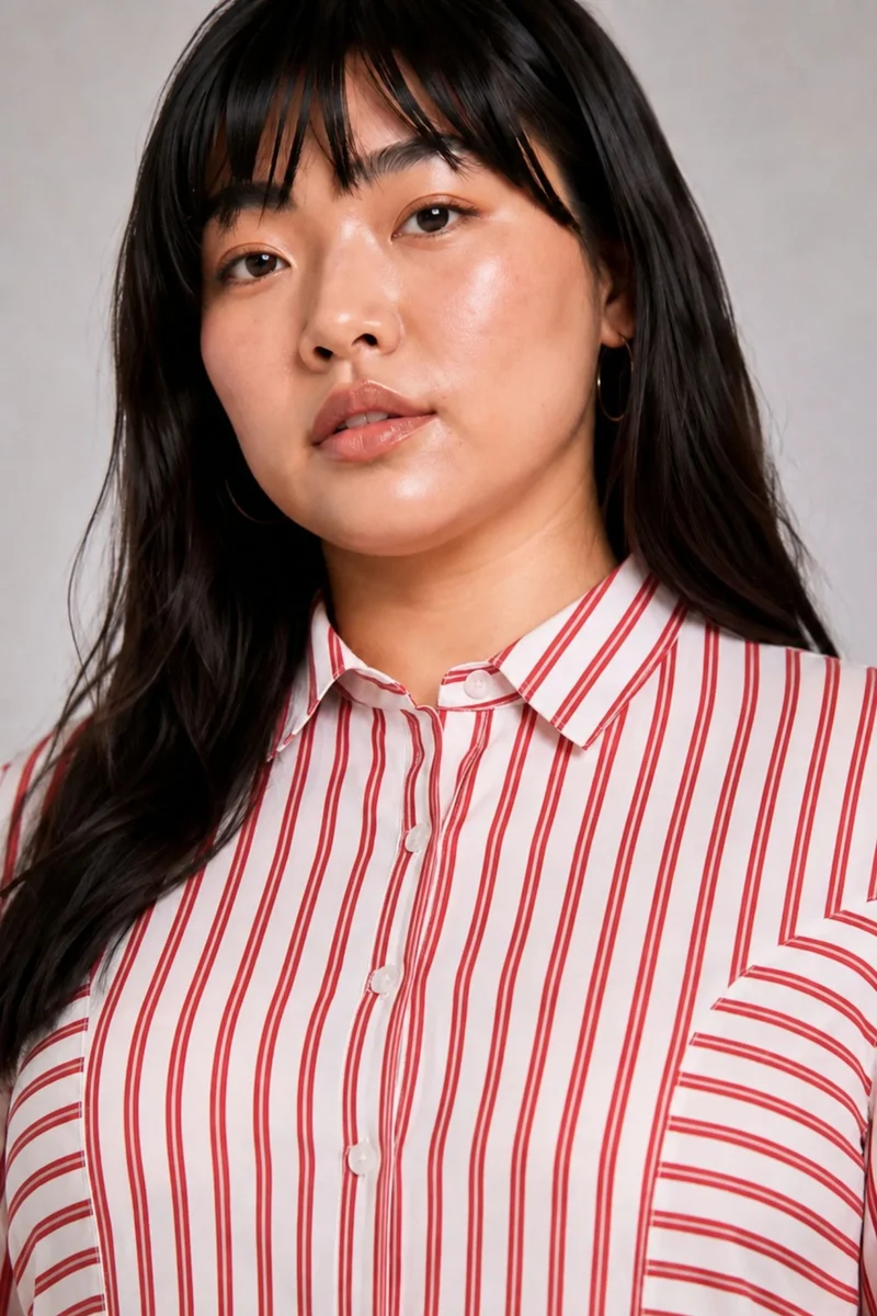 Tessar|Cotton Stripe Panelled Shirt