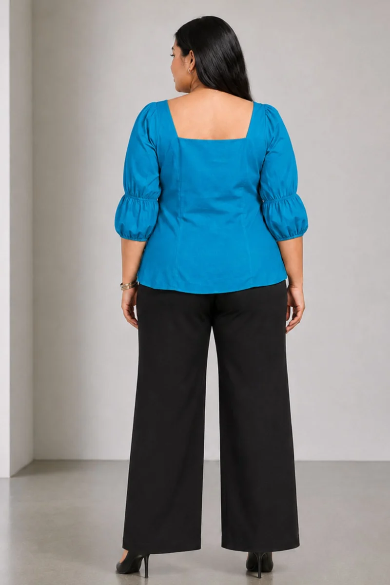 Mavren|Cotton Square Neck Top