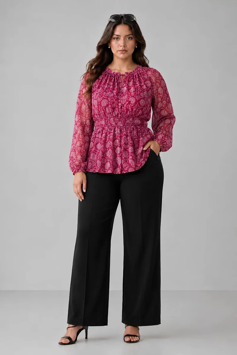 Mariel|Cotton Smocked Waist Top