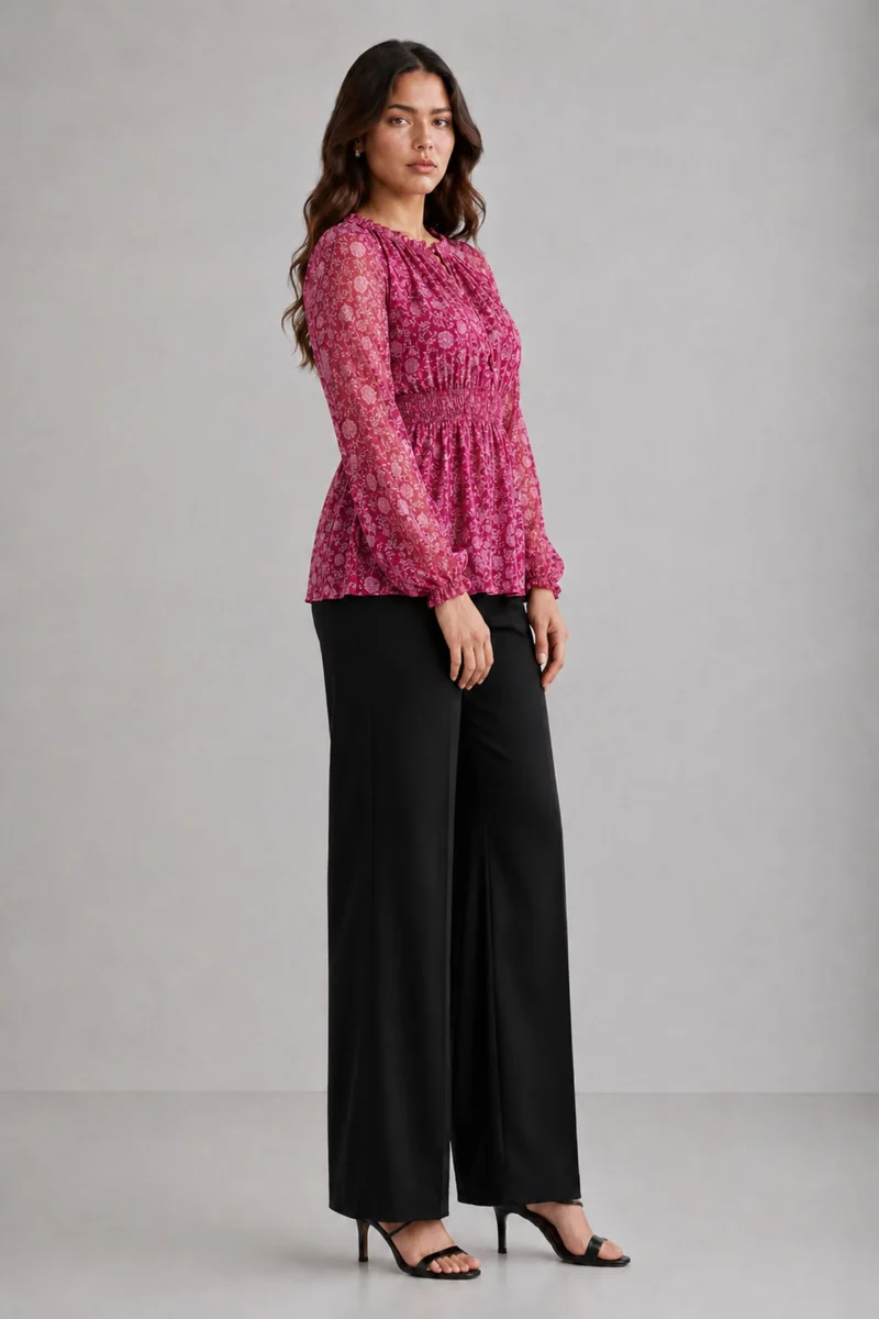 Mariel|Cotton Smocked Waist Top