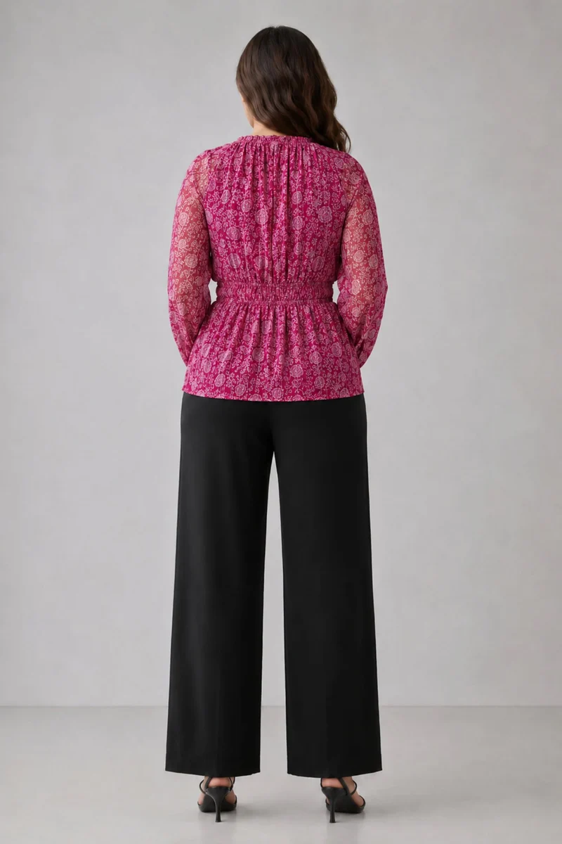 Mariel|Cotton Smocked Waist Top
