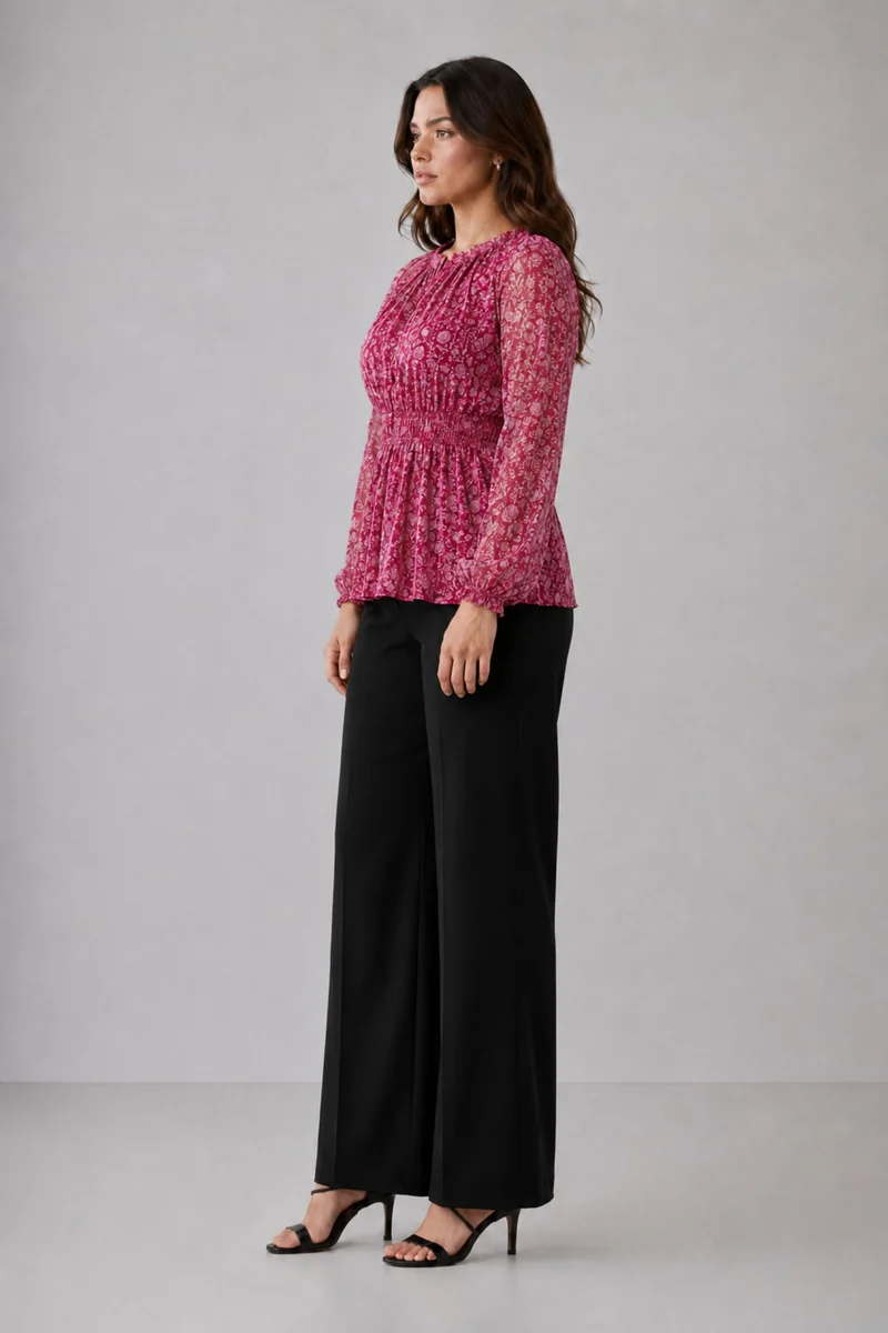 Mariel|Cotton Smocked Waist Top