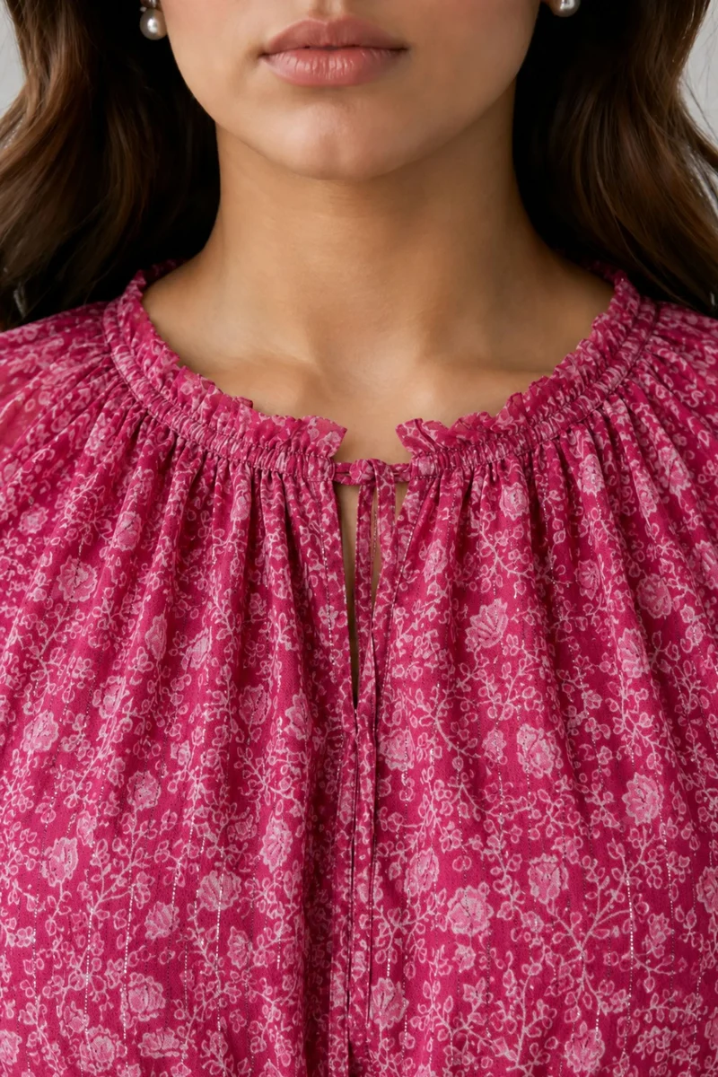 Mariel|Cotton Smocked Waist Top