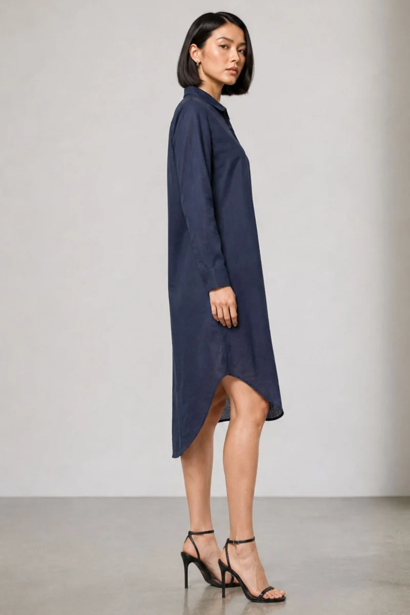 Navin|Cotton Midi Shirt Dress