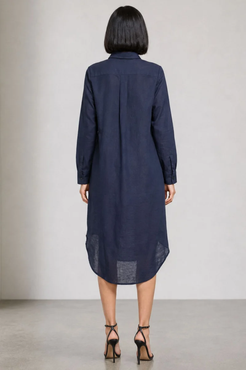Navin|Cotton Midi Shirt Dress