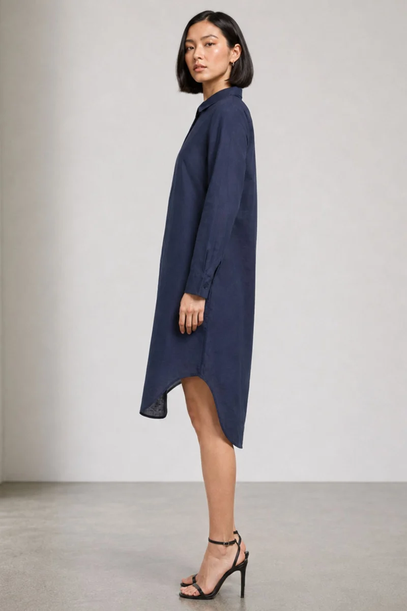 Navin|Cotton Midi Shirt Dress