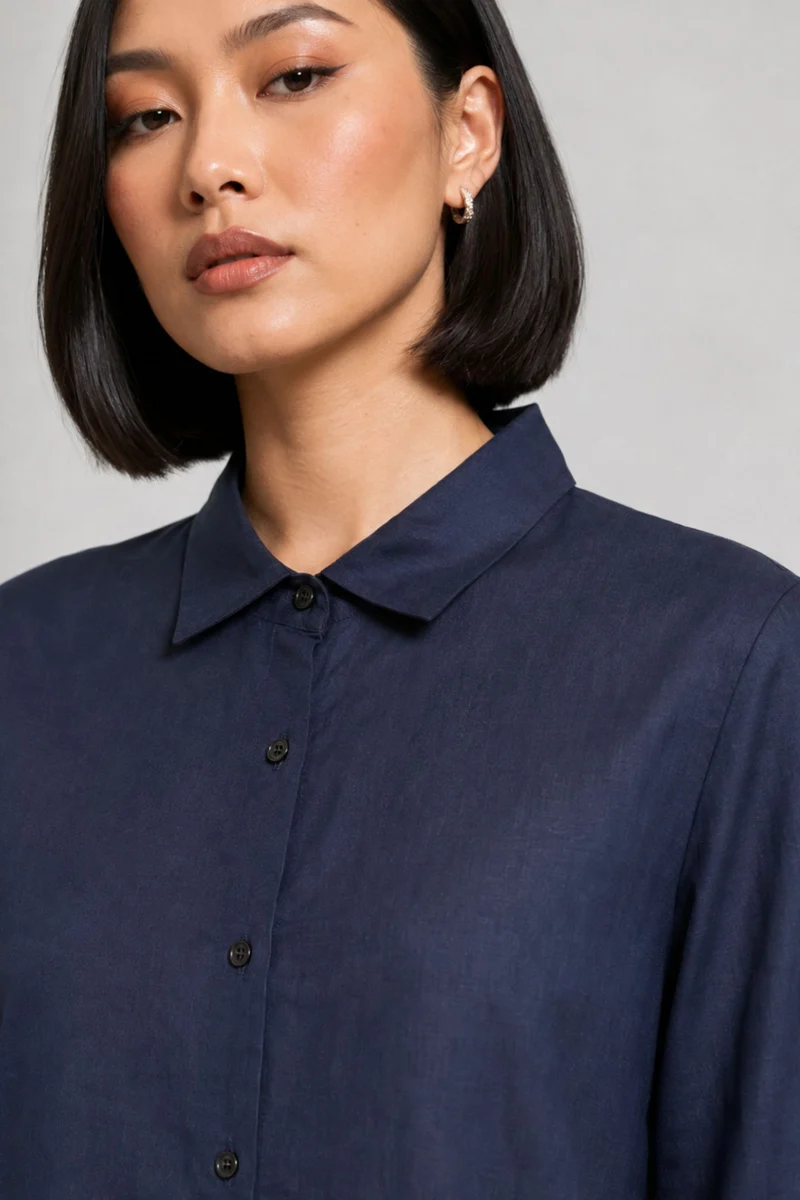 Navin|Cotton Midi Shirt Dress