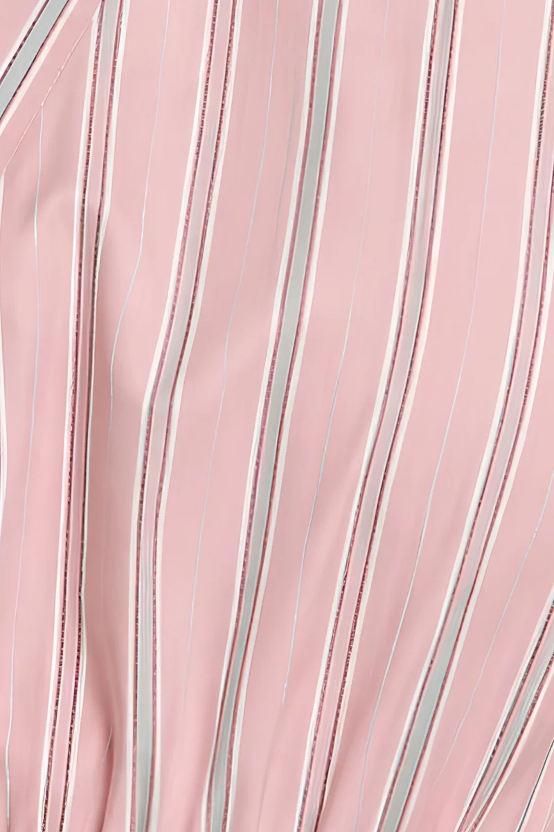 Pavelle|Cotton Striped Shirt Collar Mini Dress